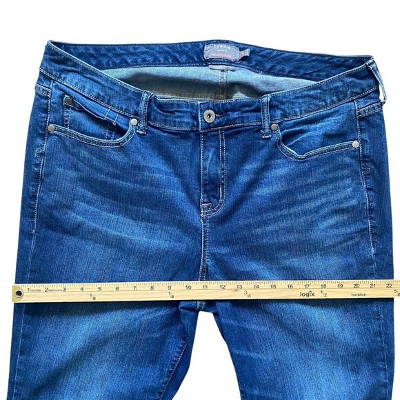 Torrid Mid-Rise Slim Boot Jeans 18T Tall Blue Vintage Stretch Western Casual - Picture 6 of 13